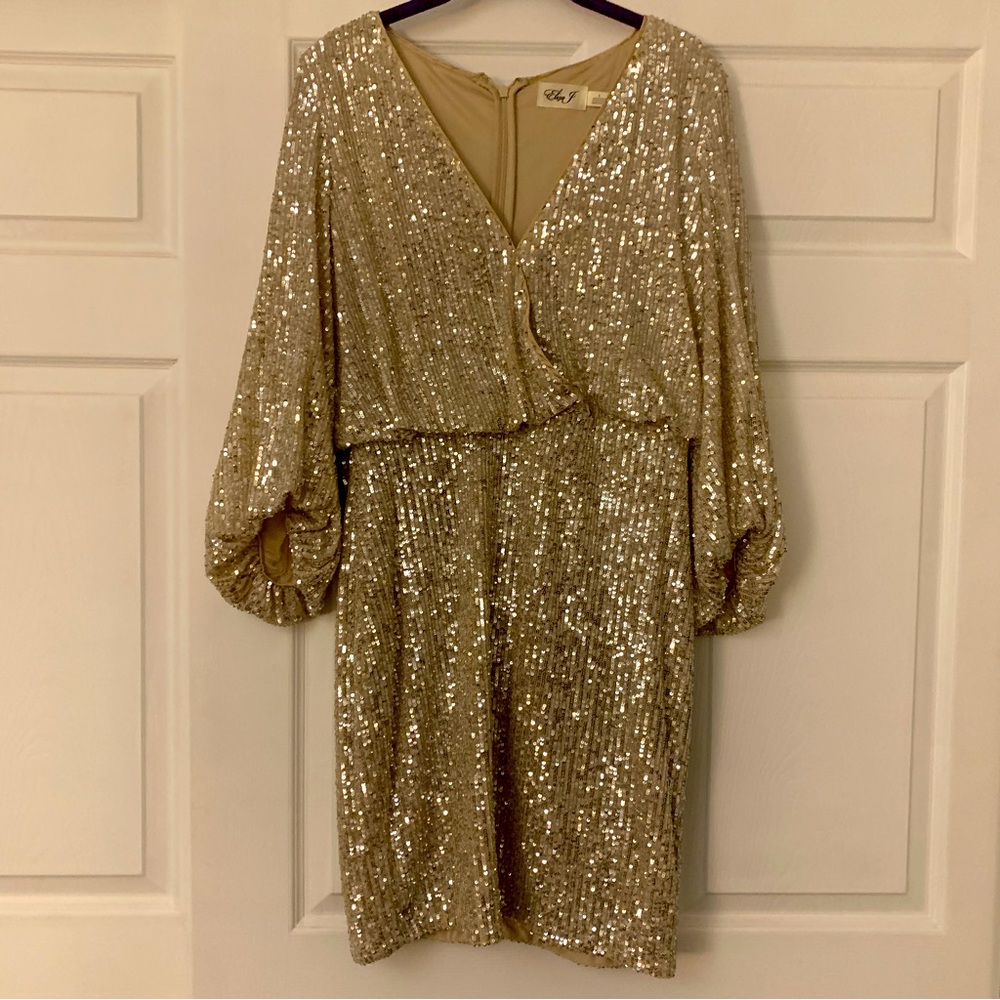 Beautiful Champagne Sequin Dress 🥂